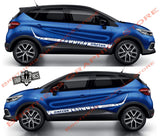 2x Decal Sticker Vinyl Side Racing Stripes for Renault Captur - Brothers-Graphics