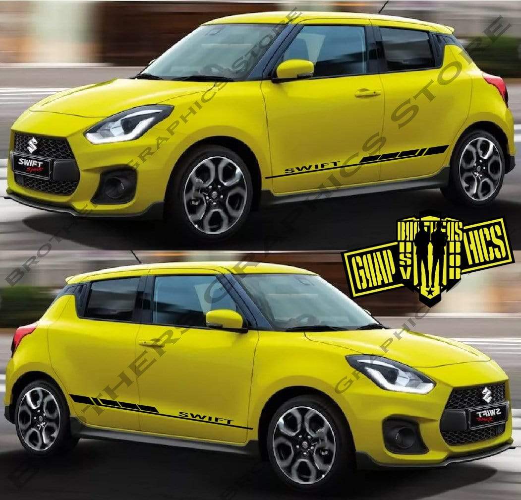 2x Decal Sticker Vinyl Side Racing Stripes for Suzuki SWIFT - Brothers-Graphics
