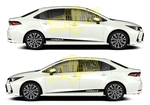 2x Decal Sticker Vinyl Side Racing Stripes for Toyota Corolla - Brothers-Graphics