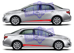 2x Decal Sticker Vinyl Side Racing Stripes for Toyota Corolla - Brothers-Graphics