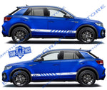2x Decal Sticker Vinyl Side Racing Stripes for VW T-ROC - Brothers-Graphics
