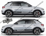 2x Decal Sticker Vinyl Side Racing Stripes for VW T-ROC - Brothers-Graphics