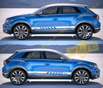 2x Decal Sticker Vinyl Side Racing Stripes for VW T-ROC - Brothers-Graphics