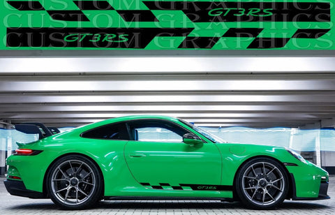 Vinyl Graphics 2x Finish Design Vinyl Sticker Compatible With Porsche 911 GT3 Carrera GTS GT3 RS