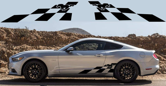 Vinyl Graphics 2x Finish Graphics Racing Line Sticker Special Made For Ford Mustang