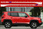 Vinyl Graphics 2X Pattern Sticker 4XE Classic Design Vinyl Side Racing Stripes Compatible with Jeep Renegade