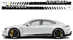 Vinyl Graphics 2x Pattern Style Design Vinyl Sticker Compatible With Porsche Taycan Turbo S Cross_Turismo 2022