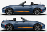 2X Side door stripe vinyl decal graphic sticker Kit for Mazda MX-5