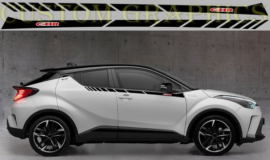 Premium Vinyl Sticker Stripes Compatible With Toyota C-HR Vehicle Enhancement  Sticker Street Auto