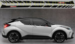 Vinyl Graphics 2x Sticker Unique Design Vinyl Stripes Compatible With Toyota C-HR 2002-2022