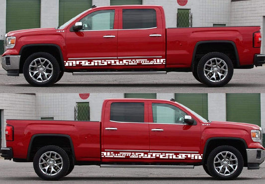 Premium Quality Vinyl Sticker Compatible with GMC Sierra Figure Design Car styling decals