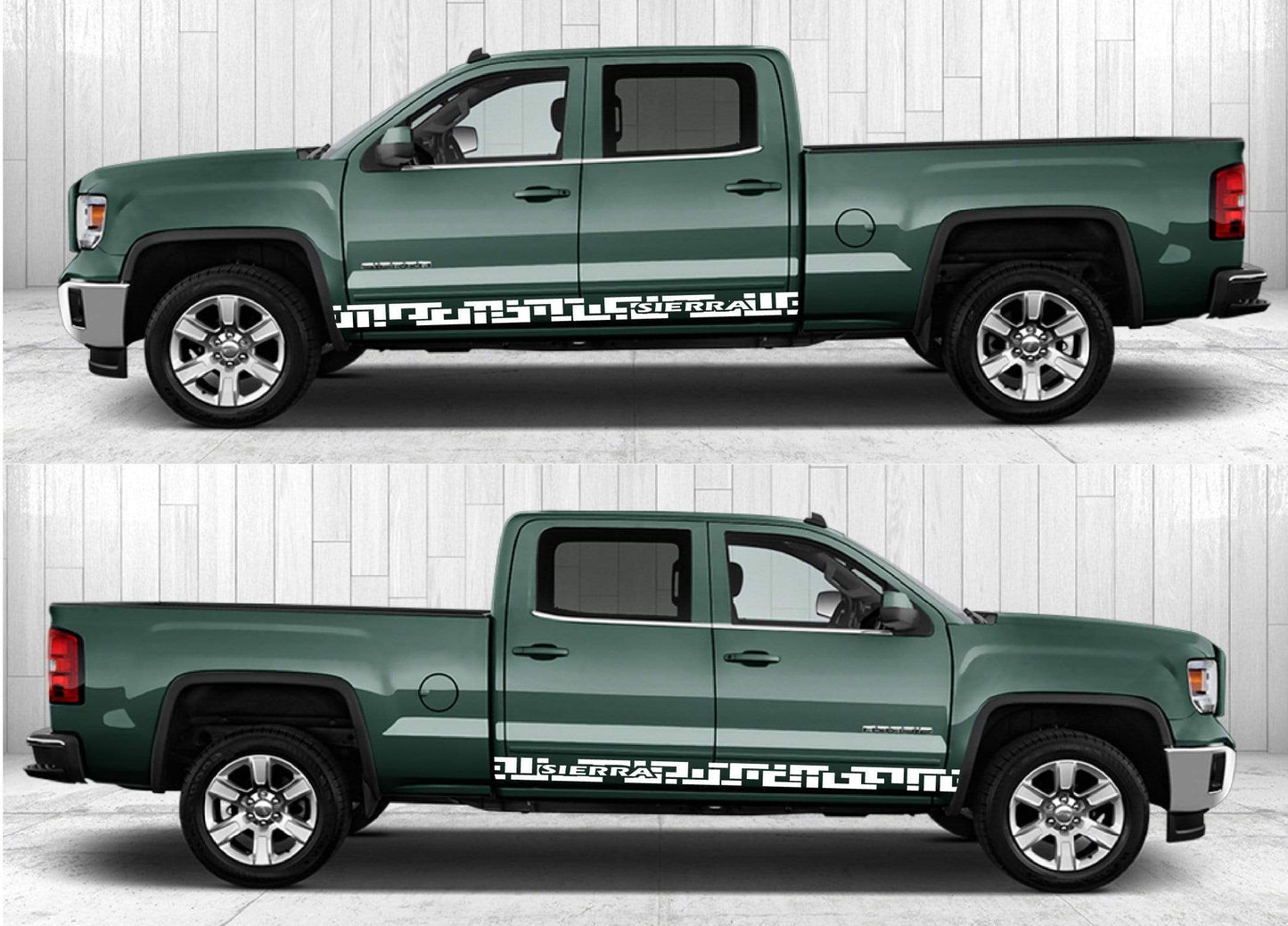 Premium Quality Vinyl Sticker Compatible with GMC Sierra Figure Design Car styling decals