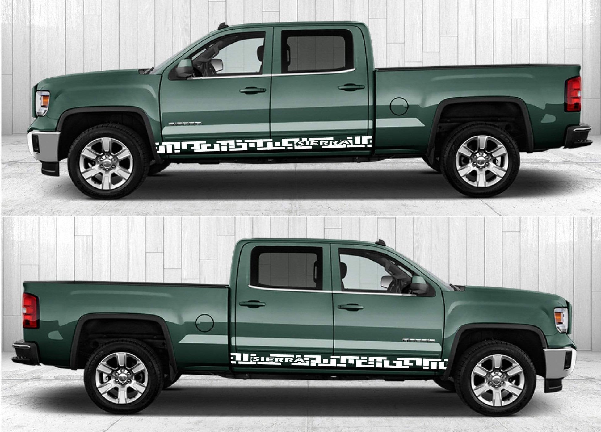 Premium Quality Vinyl Sticker Compatible with GMC Sierra Figure Design Car styling decals