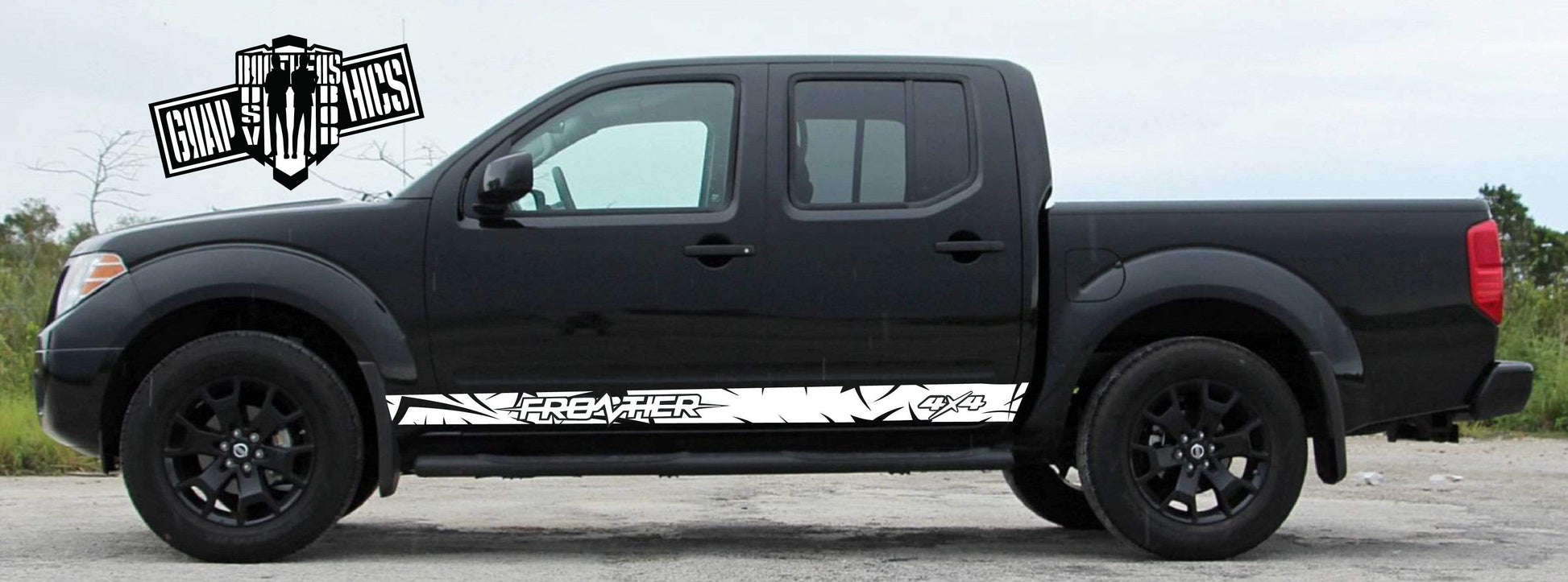 Premium Quality Vinyl Stickers Compatible With Nissan Frontier Custom Unique Line Design BFF