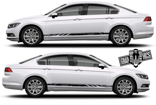 2X Vinyl Color Graphic Racing Decal Kit Sticker For VW PASSAT - Brothers-Graphics