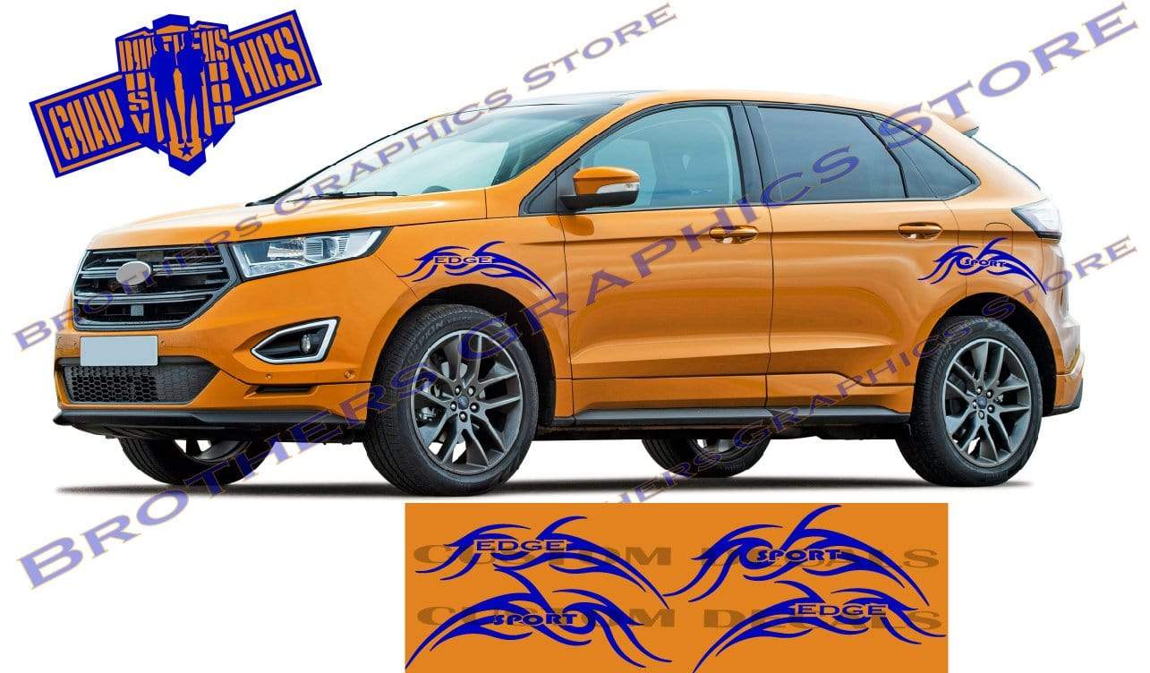 4 autocollants Trible Graphic Racing Decals pour Ford Edge