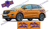 4 decals Trible Graphic Racing Decals For Ford Edge