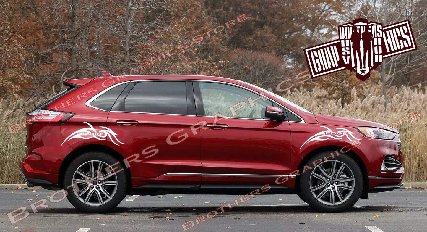 4 autocollants Trible Graphic Racing Decals pour Ford Edge