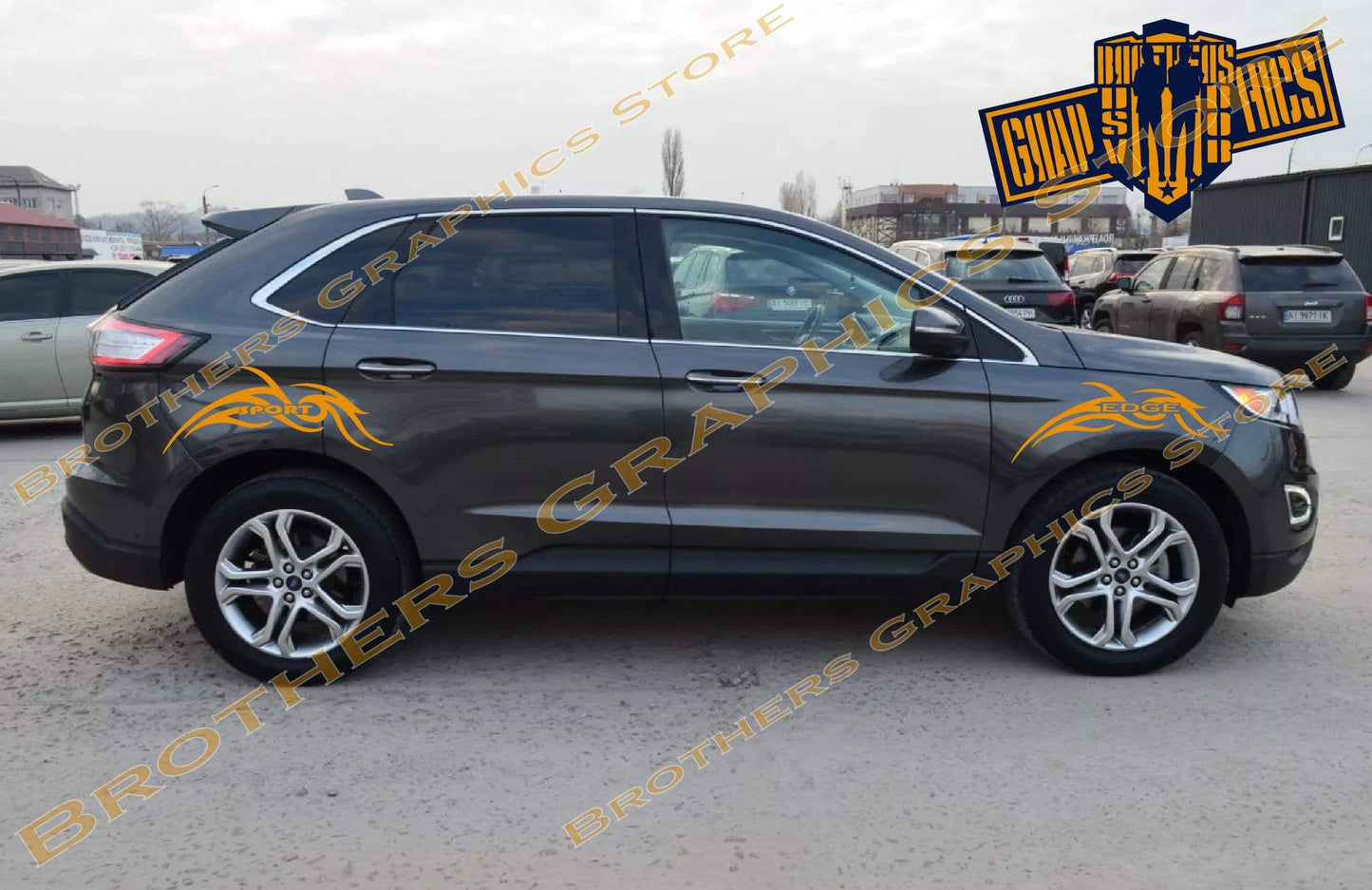 4 autocollants Trible Graphic Racing Decals pour Ford Edge