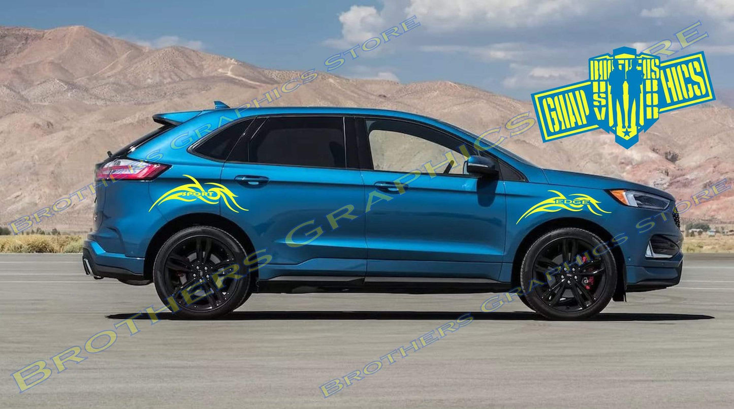 4 autocollants Trible Graphic Racing Decals pour Ford Edge