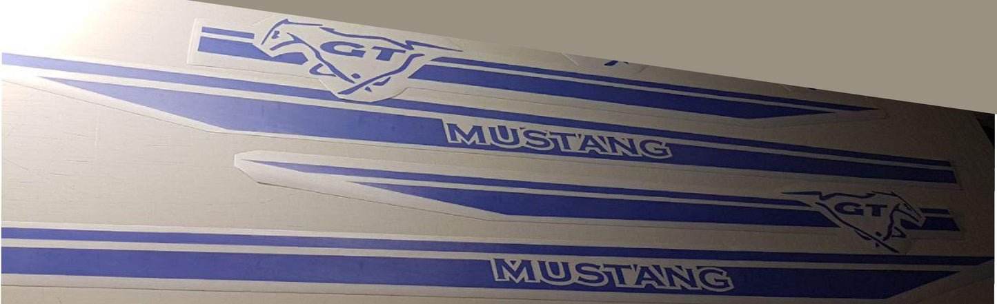4x Custom Racing Line Stickers Car Side Vinyl Stripes For Ford Mustang - Brothers-Graphics