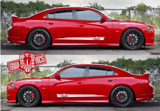 4x Decal Stickers Vinyl Side Racing Stripes for Dodge Charger - Brothers-Graphics