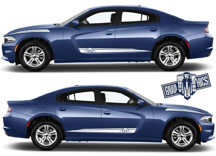 4x Decal Stickers Vinyl Side Racing Stripes for Dodge Charger - Brothers-Graphics
