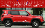 Vinyl Graphics 4x Pattern Sticker 4XE Design Vinyl Side Racing Stripes Compatible with Jeep Renegade