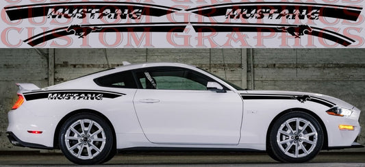 Vinyl Graphics 4x Sticker Best Design Line Sticker Special Made For Ford Mustang
