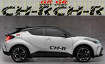 Vinyl Graphics 4x Sticker Logo Design Rear Stripes Compatible With Toyota C-HR 2002-2022