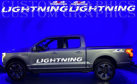 Vinyl Graphics 4x Stickers Compatible With Ford F-150 Lightning New Design Graphics
