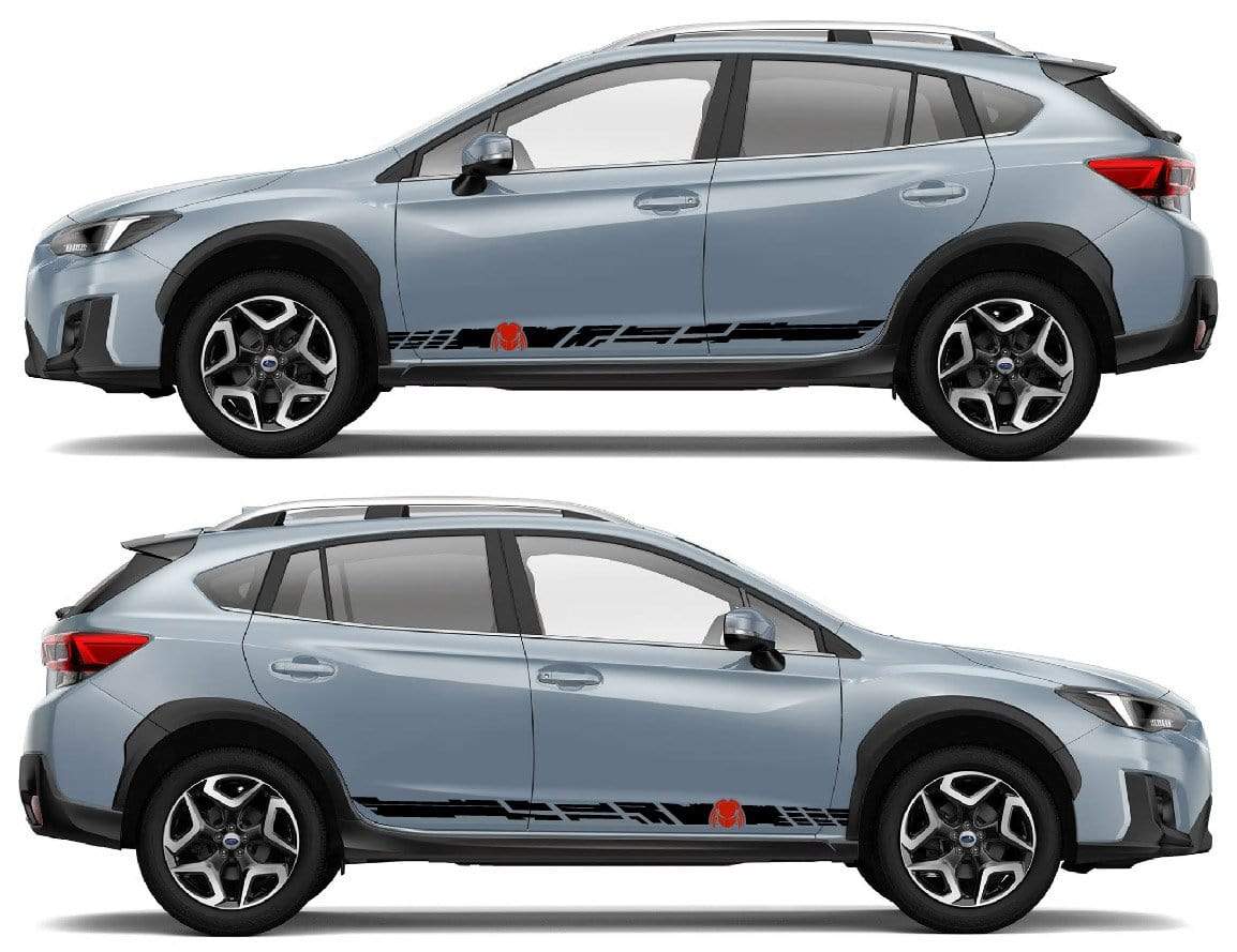 Vinyl Graphics Alien Design Sticker Vinyl Side Racing Stripes for Subaru Crosstrek