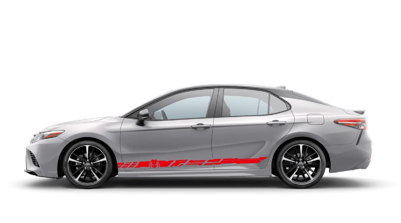 Vinyl Graphics Alien Graphic Decal Sticker Vinyl Side Racing Stripes Compatible with Toyota Camry