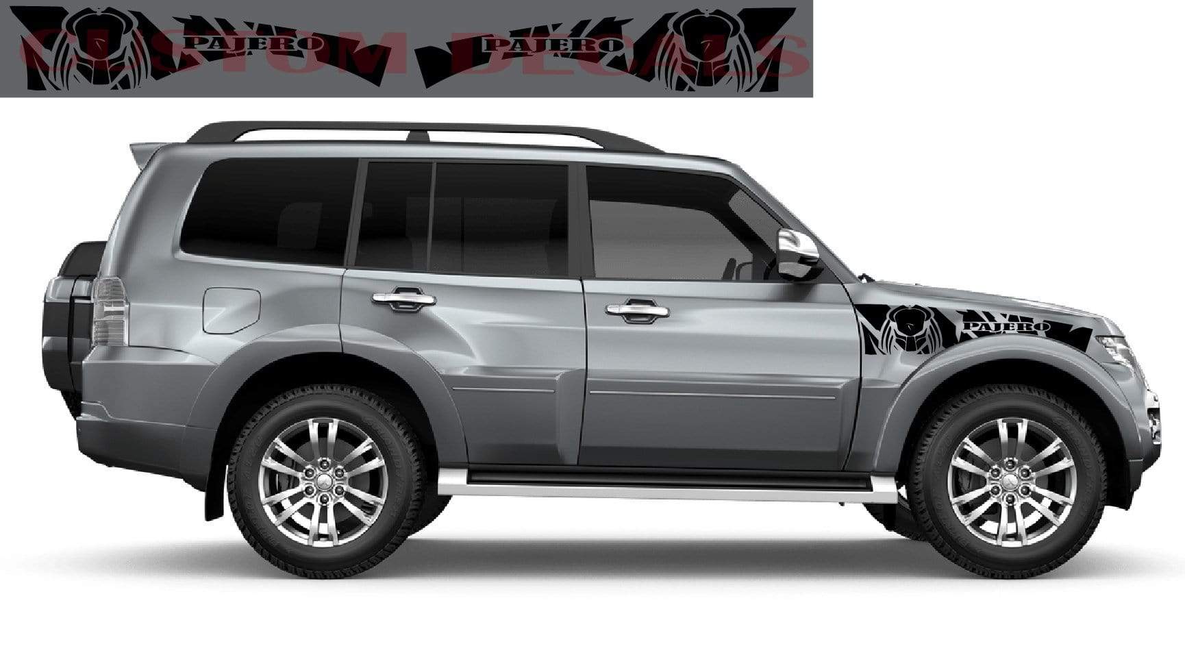 Premium Quality Stickers Compatible with Mitsubishi Pajero Alien Design Vinyl car stickers Automotive decals