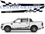 Vinyl Graphics All Doors graphic block  flame graphic decal Kit for Car Any Vehicle | UNIVERSAL STICKERS