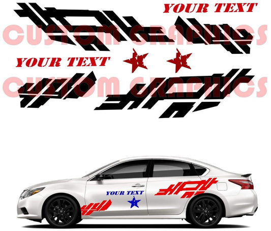 Vinyl Graphics All Doors graphic universal sticker decal Kit for Car Any Vehicle | UNIVERSAL STICKERS