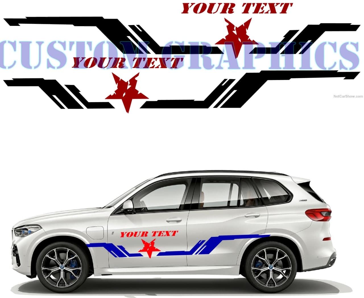 Vinyl Graphics All Doors graphic universal sticker Kit for Car Any Vehicle | UNIVERSAL STICKERS