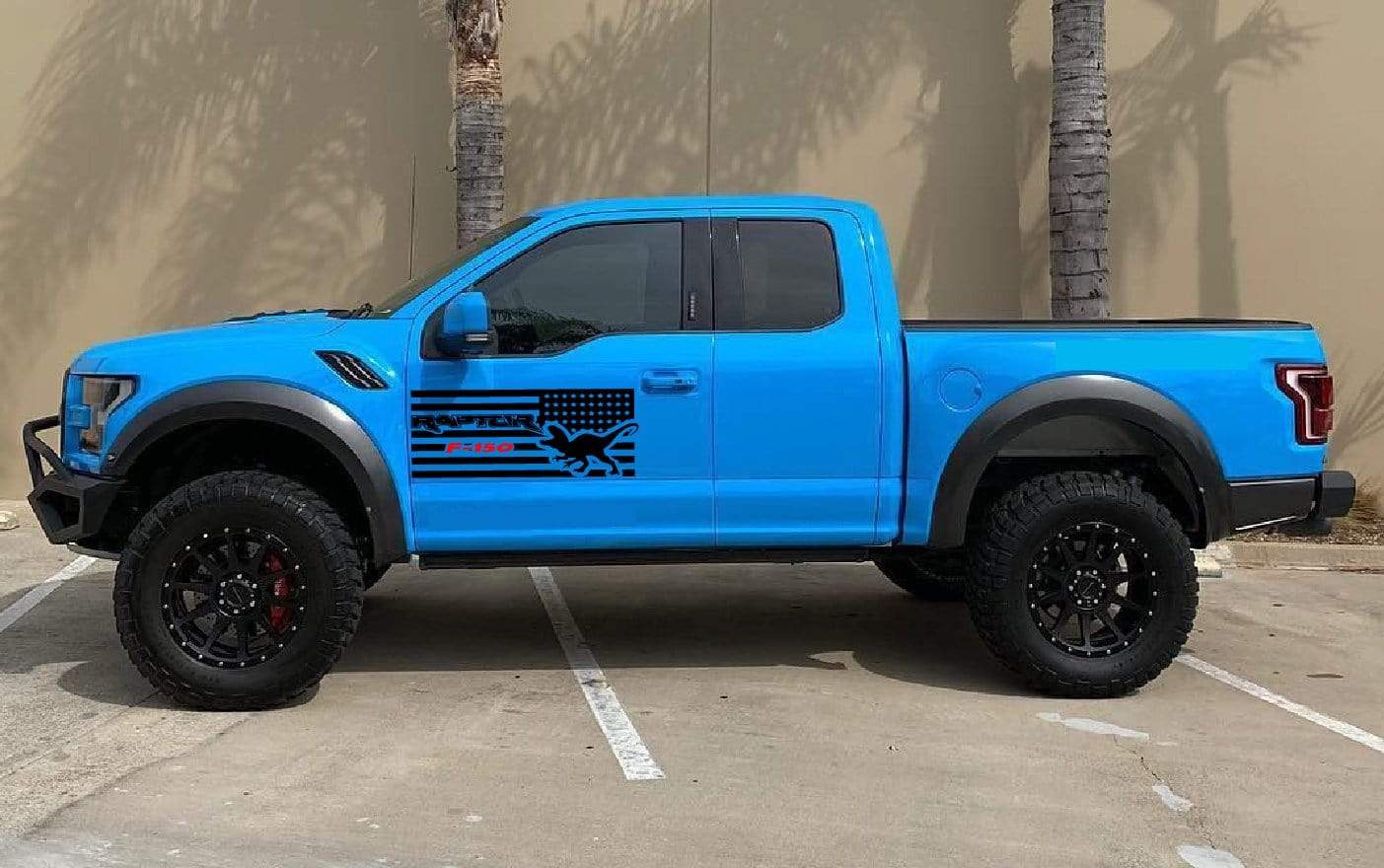 Autocollants en vinyle à rayures de course du drapeau amaréen pour Ford F-150