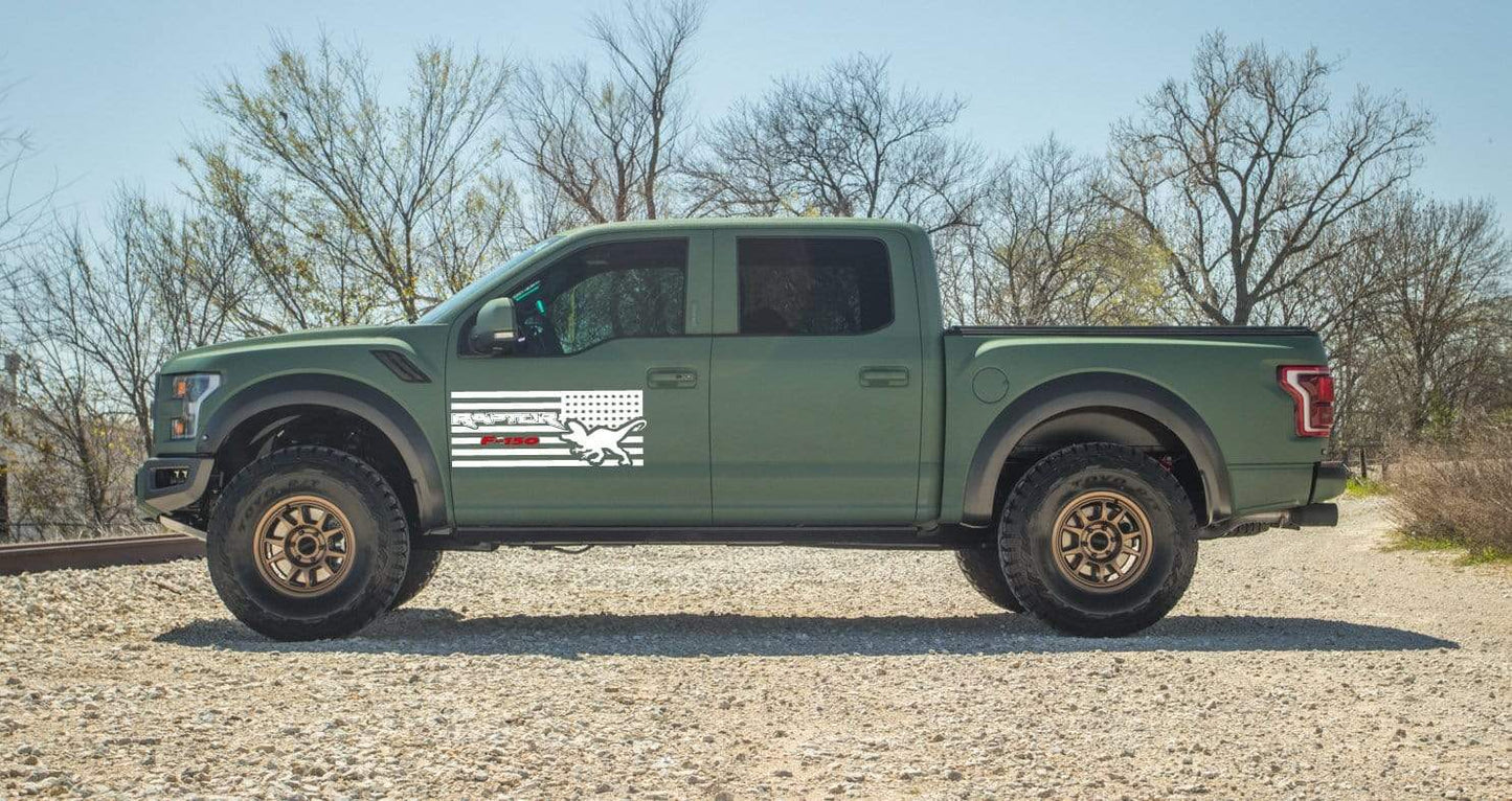 Autocollants en vinyle à rayures de course du drapeau amaréen pour Ford F-150