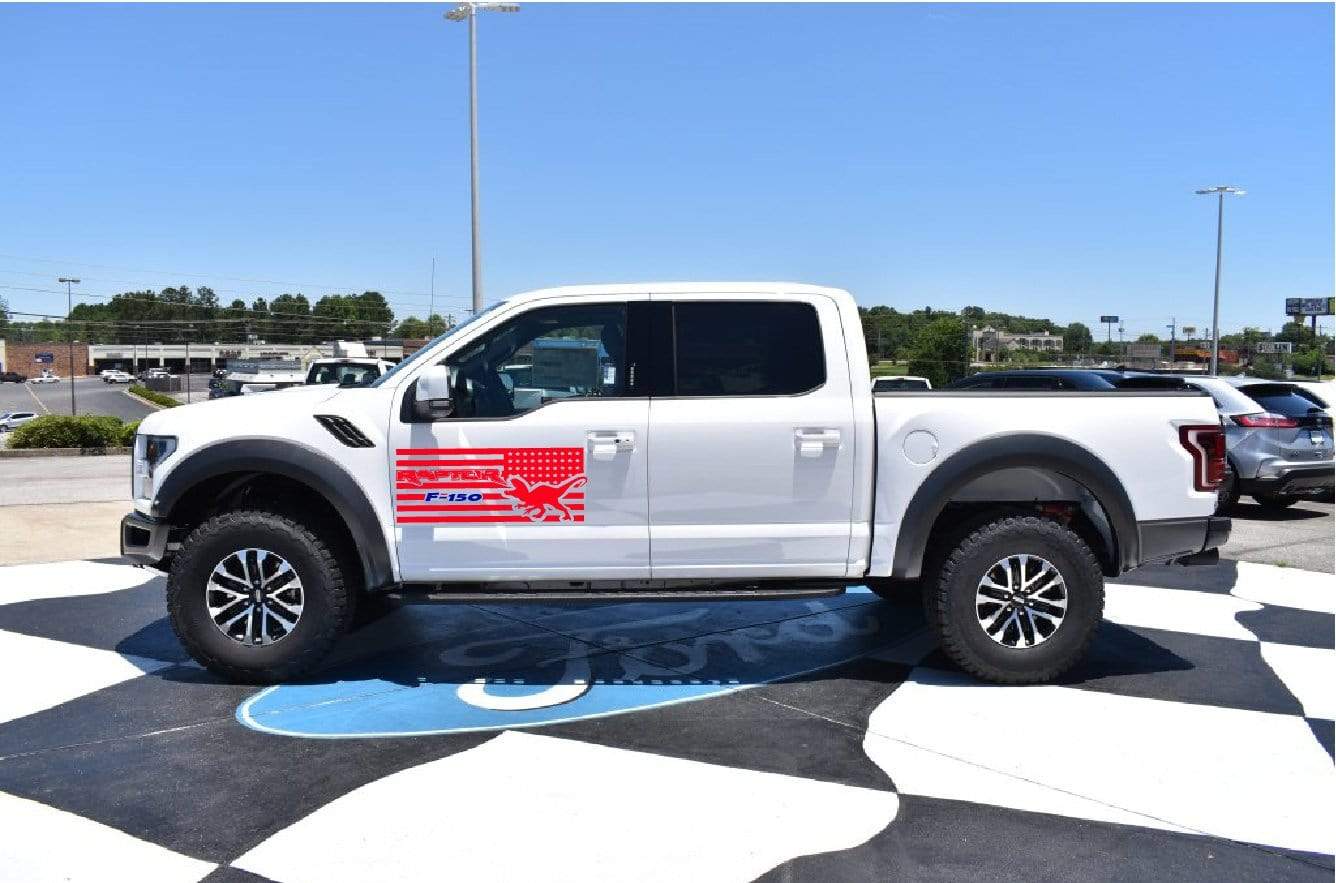 Autocollants en vinyle à rayures de course du drapeau amaréen pour Ford F-150