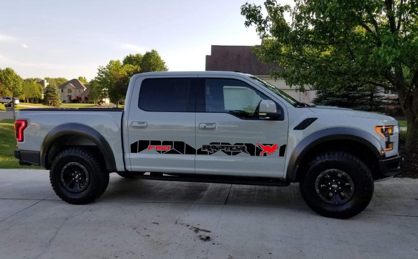 Autocollants en vinyle compatibles avec Ford F-150 Raptor2 bandes de course colorées