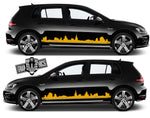 Attracktive Decals Racing Stickers For VW Golf