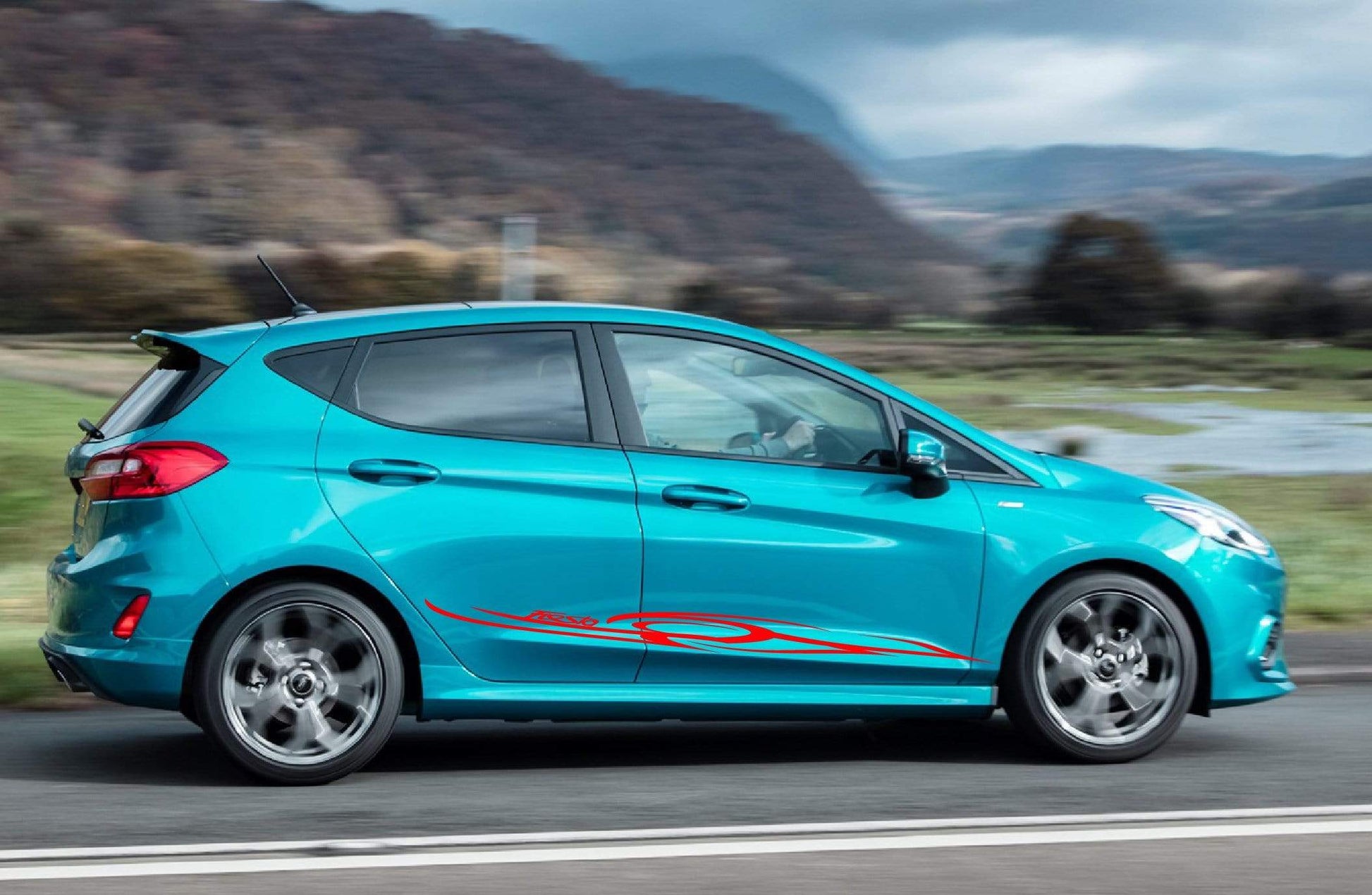 Premium Vinyl Stickers Compatible with Ford Fiesta Decorative car decals Tribal Design