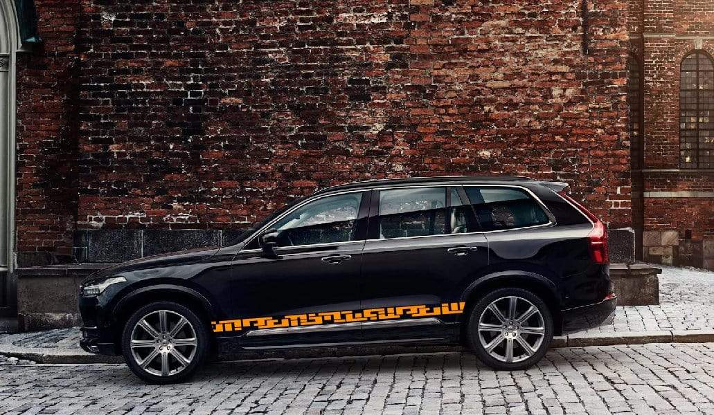 Autocollants en vinyle à rayures pour cadeaux personnalisés Volvo XC90 