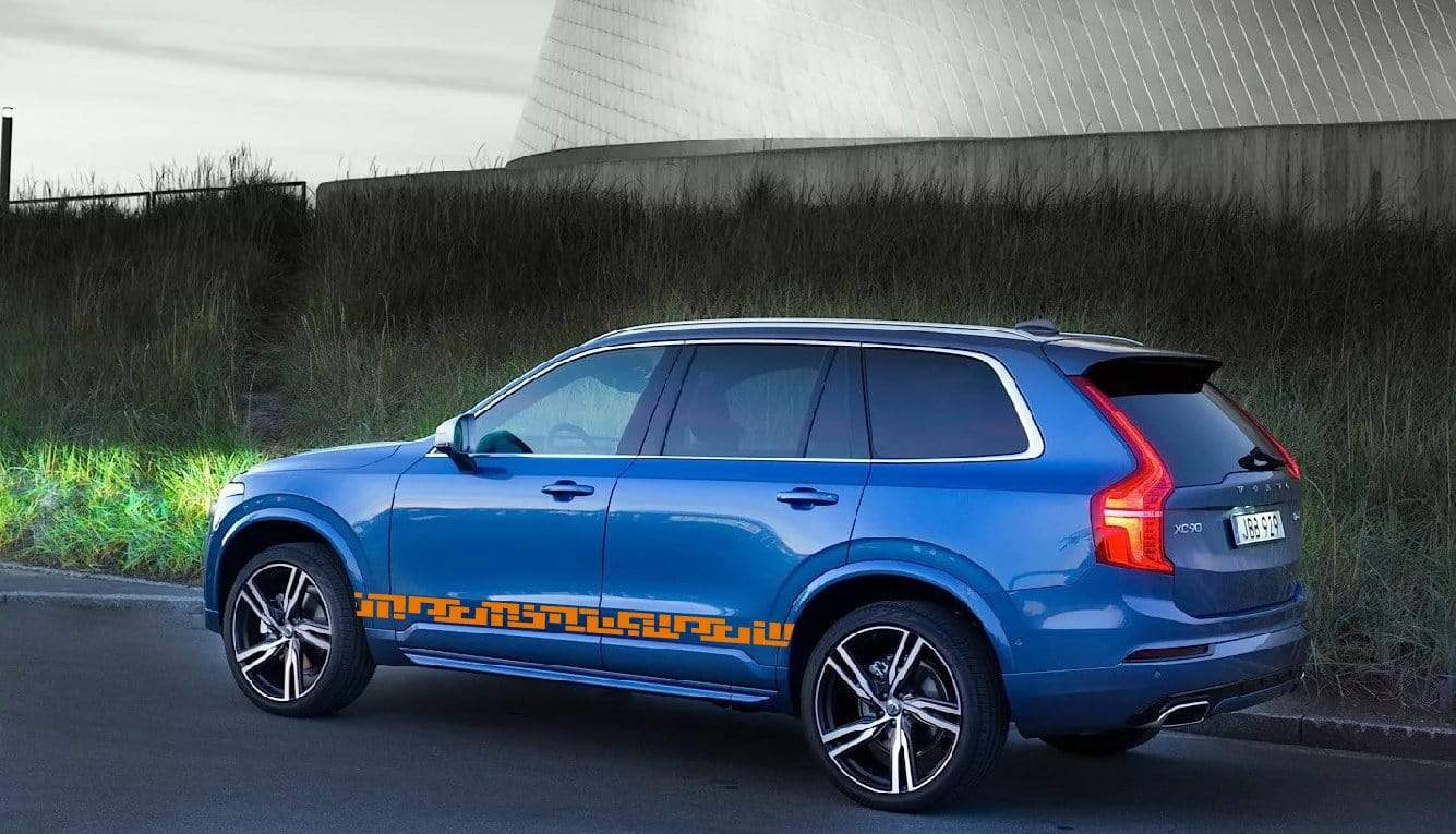 Autocollants en vinyle à rayures pour cadeaux personnalisés Volvo XC90 