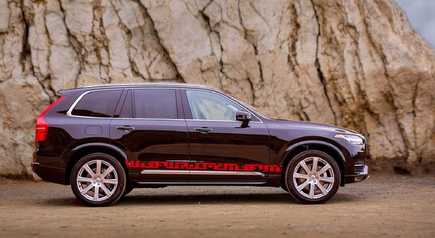 Autocollants en vinyle à rayures pour cadeaux personnalisés Volvo XC90 