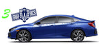 Vinyl Graphics Beauty Graphic Line Stickers Compatible With Honda Civic, All Models Size