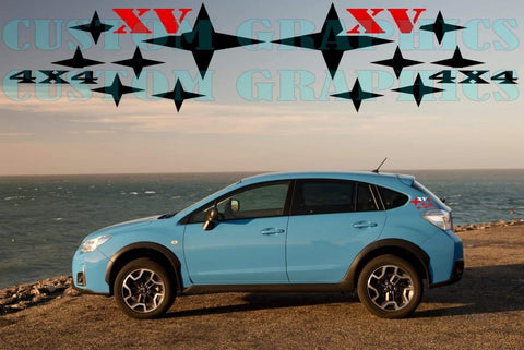 Vinyl Graphics Best 2 color Line Design Vinyl decal Stickers Compatible with Subaru XV CAR STICKERS
