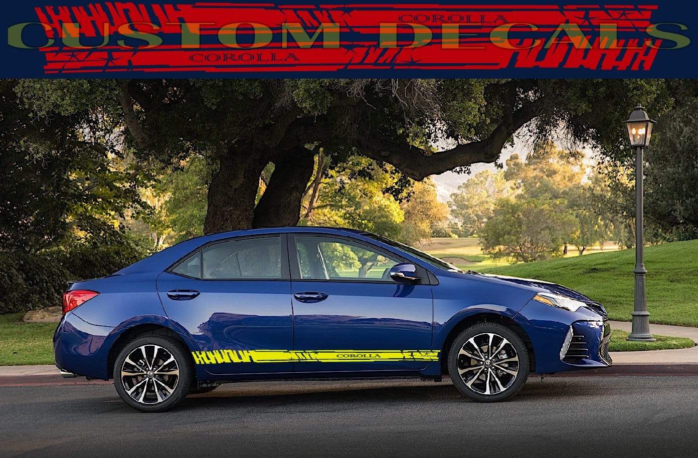 Vinyl Graphics Best Corolla Graphic Gift Toyota Corolla Racing Stripes for Corolla car stickers decals