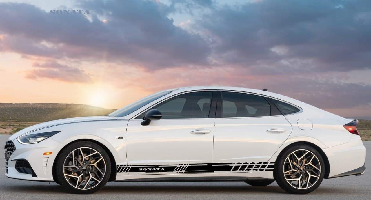 Vinyl Graphics Best Elegant Design Decal Sticker Vinyl Side Racing Stripes for Hyundai Sonata